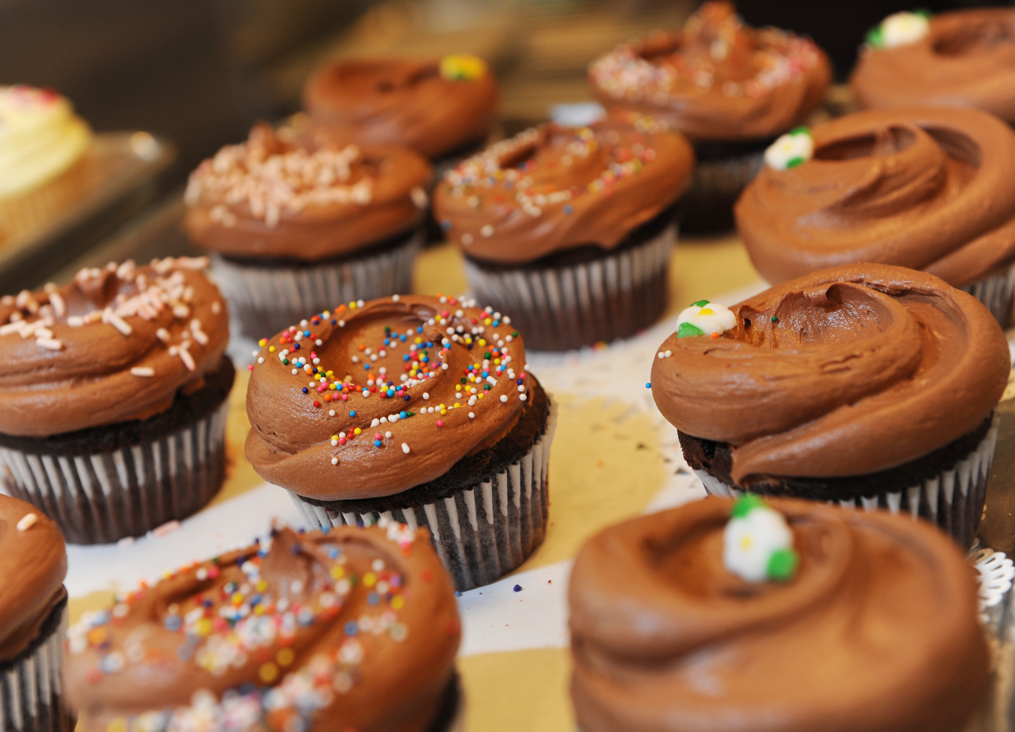 Cupcakes on display at the Magnolia Bakery. (Photo/Stan Honda/AFP/Getty Images) 