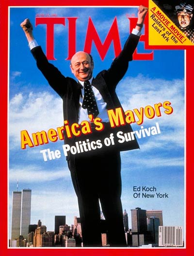 TIME Magazine cover featuring Ed Koch from June 15, 1981 (cover credit: NEIL LEIFER)