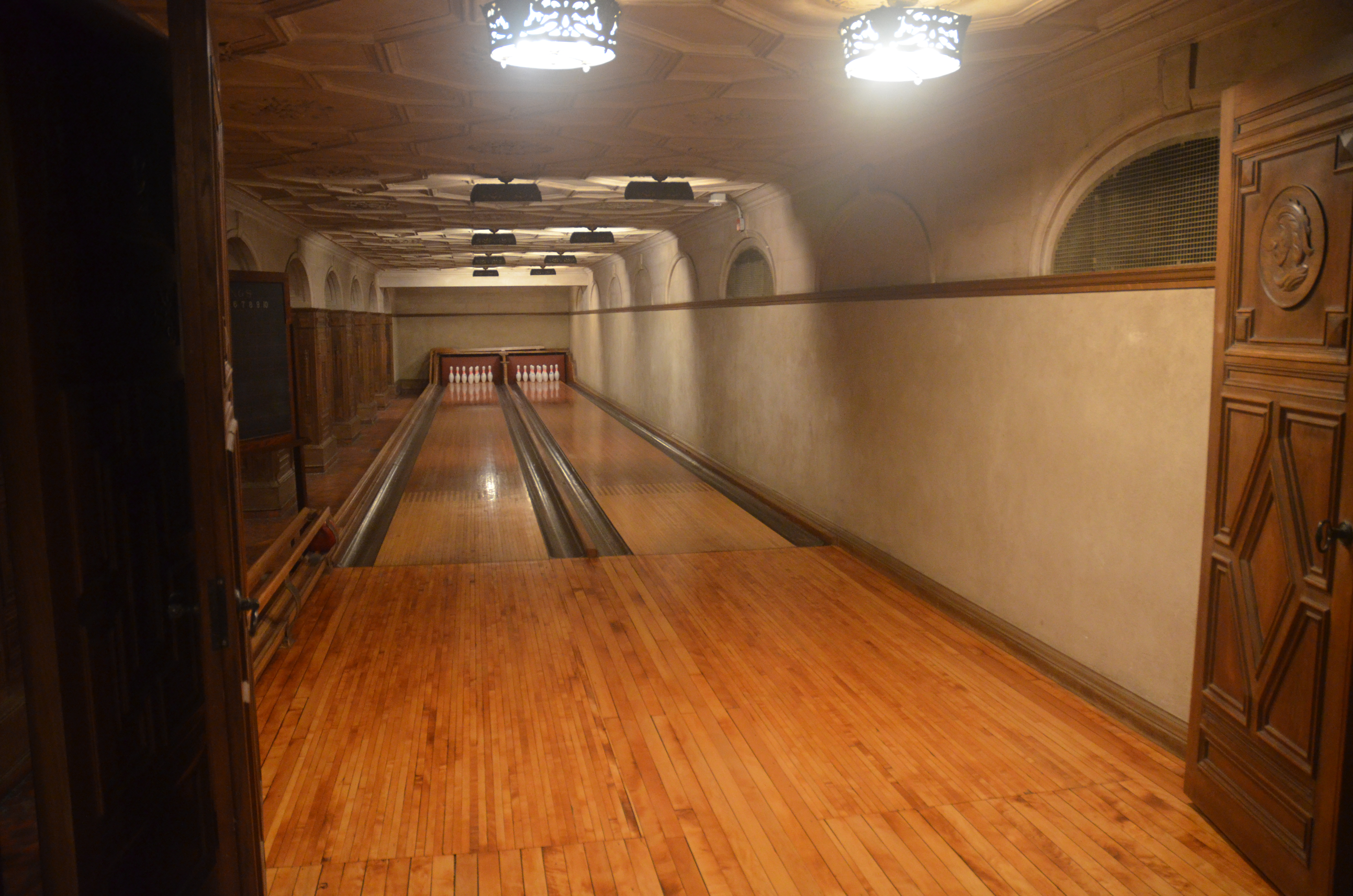 The bowling alley at the Frick Collection as seen in late 2012 (credit: Evan Bindelglass / CBSNewYork)