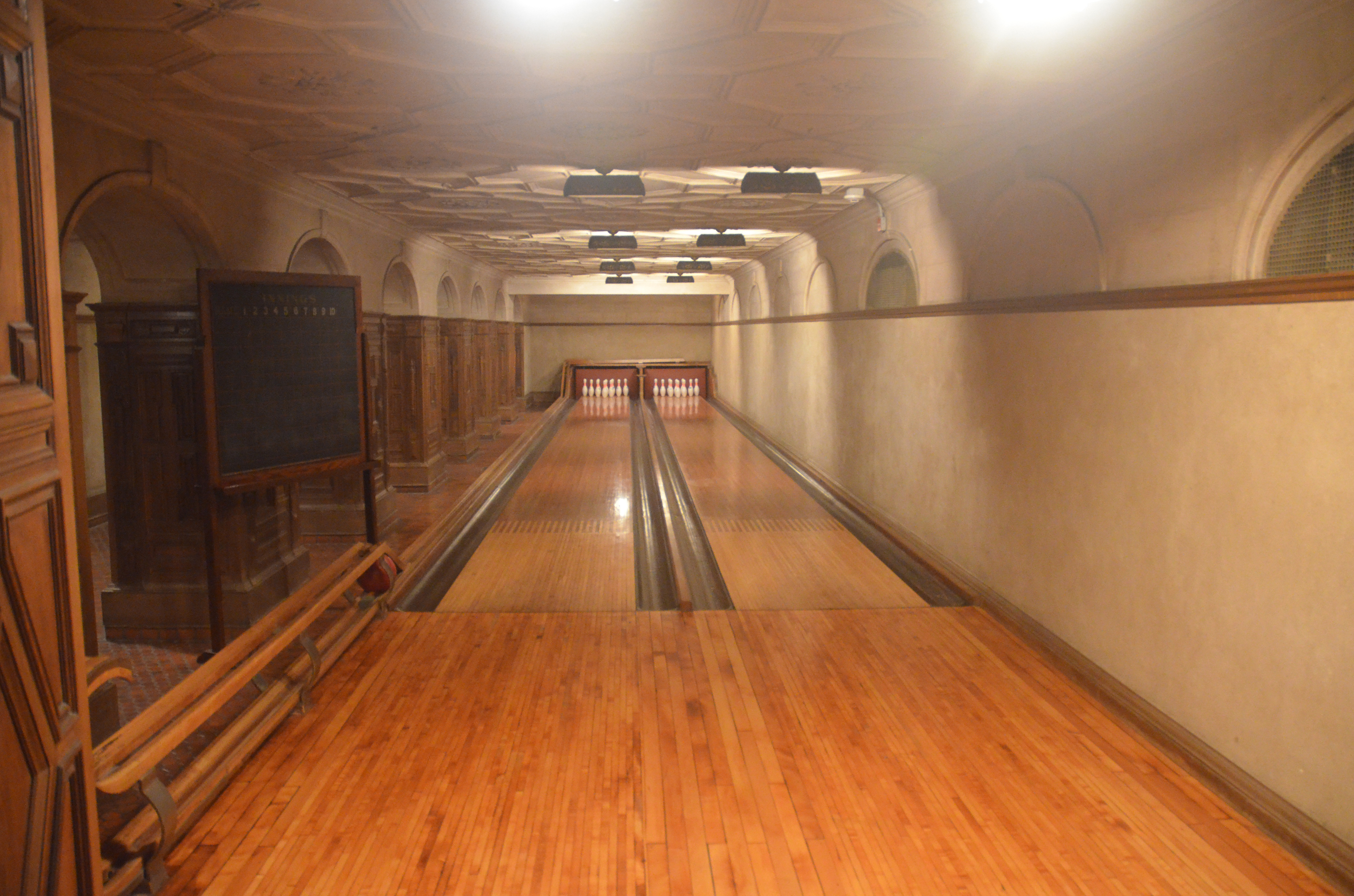 The bowling alley at the Frick Collection as seen in late 2012 (credit: Evan Bindelglass / CBSNewYork)
