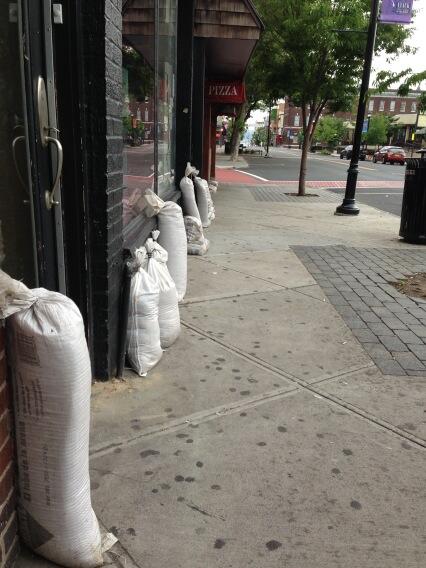 Sandbags in Nyack, N.Y. - June 13, 2013 (credit: Paul Murnane / WCBS 880)