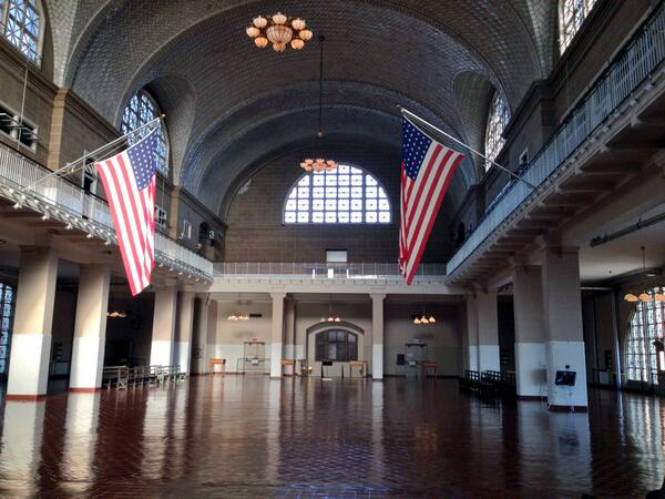 Inside the newly reopened Ellis Island, Oct. 28, 2013. (credit: Alex Silverman/WCBS 880)
