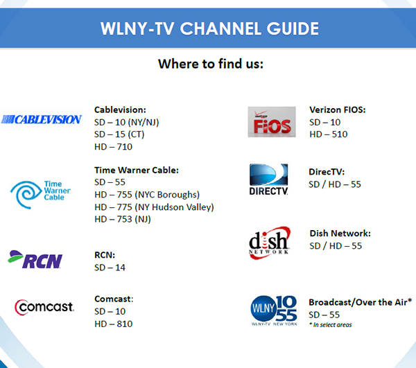 WLNY Chanell Guide Revised October 29, 2013