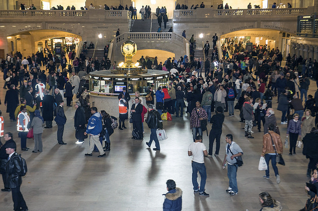 A crowded Grand Central Terminal in the aftermath of disrupted Metro-North service, March 12, 2014. (credit: MTA)