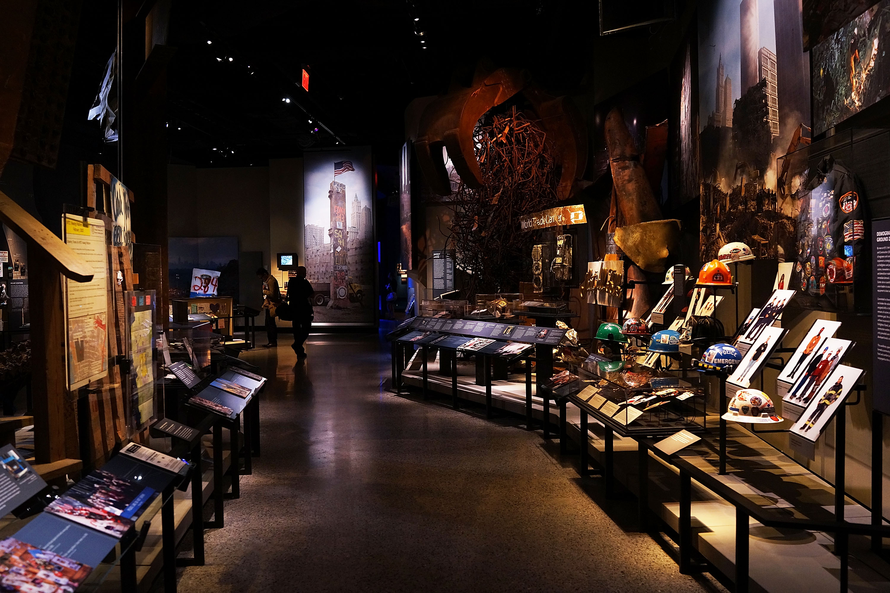 Artifacts from Ground Zero are viewed during a preview of the National September 11 Memorial Museum on May 14, 2014. (Photo by Spencer Platt/Getty Images)