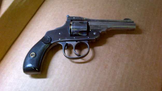 Charles Modzir, 32, allegedly used this gun in a shootout with law enforcement officers in the West Village on Monday, July 28. (Credit: NYPD)