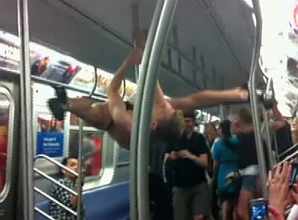 Crazy guy dancing on the NYC subway Dont Worry About It 