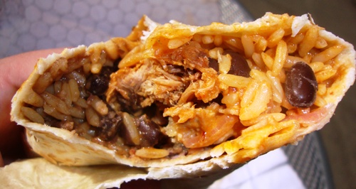 inside burrito