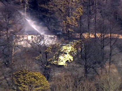 Suffolk County Firefighters Contain Large Brush Fire In ...