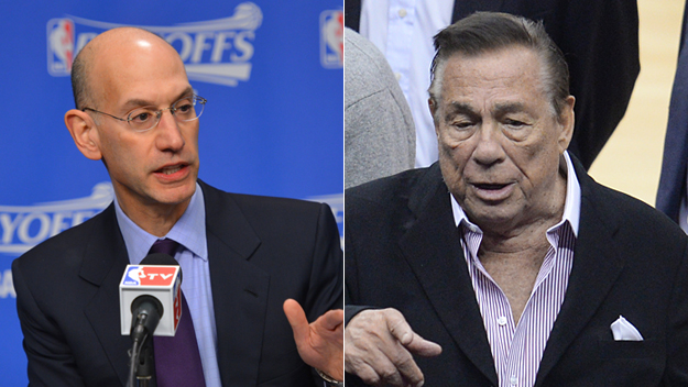 NBA Commissioner Adam Silver (Photo by Jesse D. Garrabrant/NBAE via Getty Images), Donald Sterling (Photo by Robyn Beck/AFP/Getty Images) 