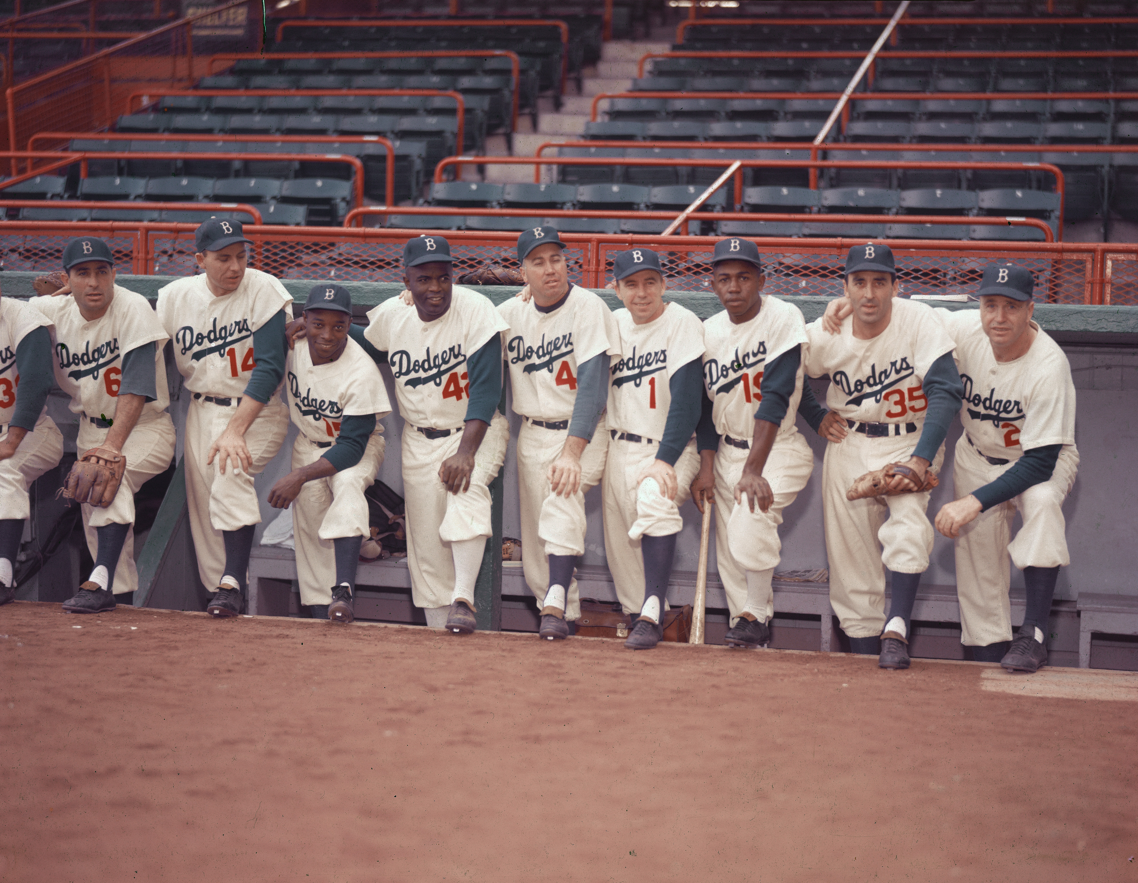 Brooklyn Dodgers in 1954 (Photo by Hulton Archive/Getty Images)