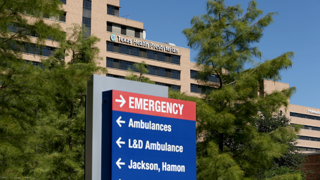 A general view of Texas Health Presbyterian Hospital Dallas is seen where patient Thomas Eric Duncan is being treated for the Ebola virus on Oct. 4, 2014 in Dallas, Texas. (credit: Getty Images)