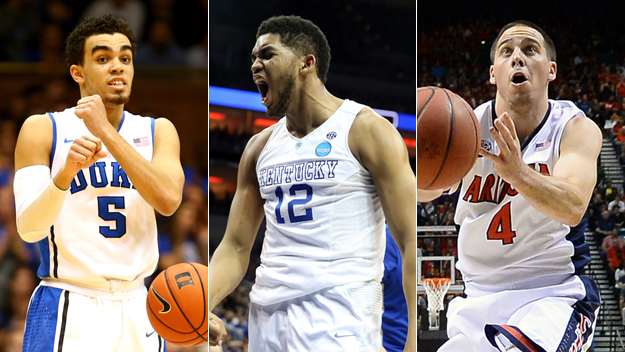 Tyus Jones (Photo by Streeter Lecka/Getty Images), Karl-Anthony Towns (Photo by Andy Lyons/Getty Images), T.J. McConnell (Photo by Ethan Miller/Getty Images)