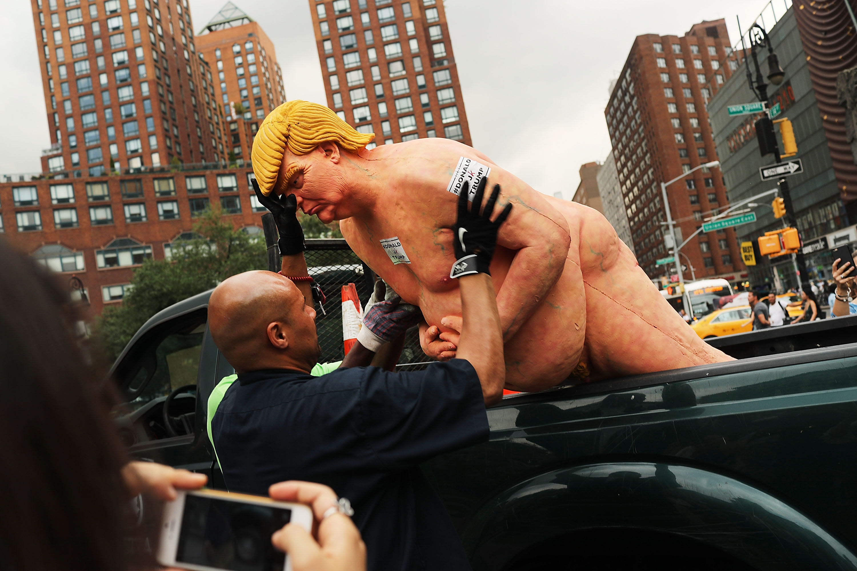 Naked Donald Trump statue appears in Union Square, other 