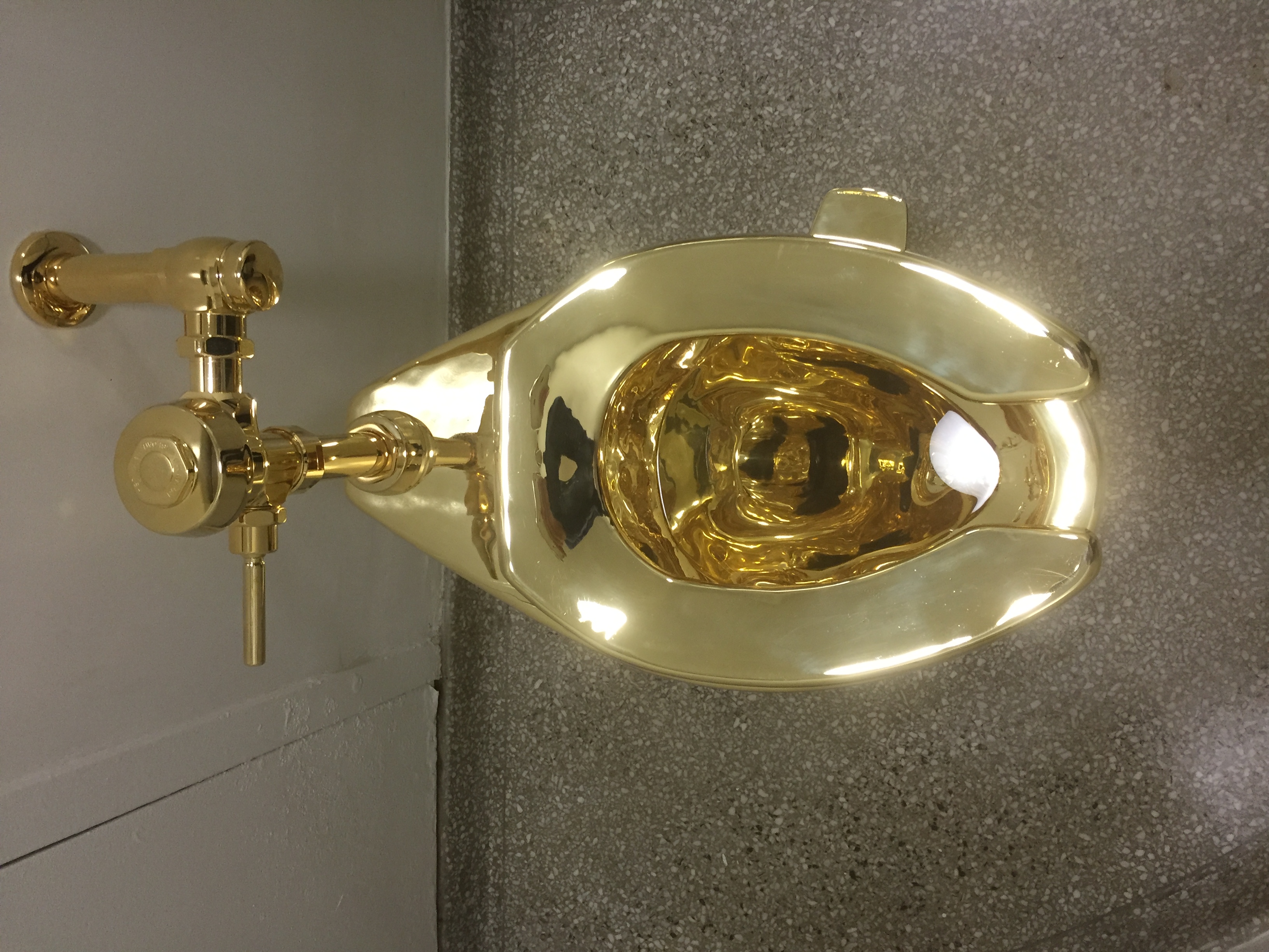 A fully functioning solid gold toilet, made by Italian is going into public use at the Guggenheim Museum (WILLIAM EDWARDS/AFP/Getty Images)