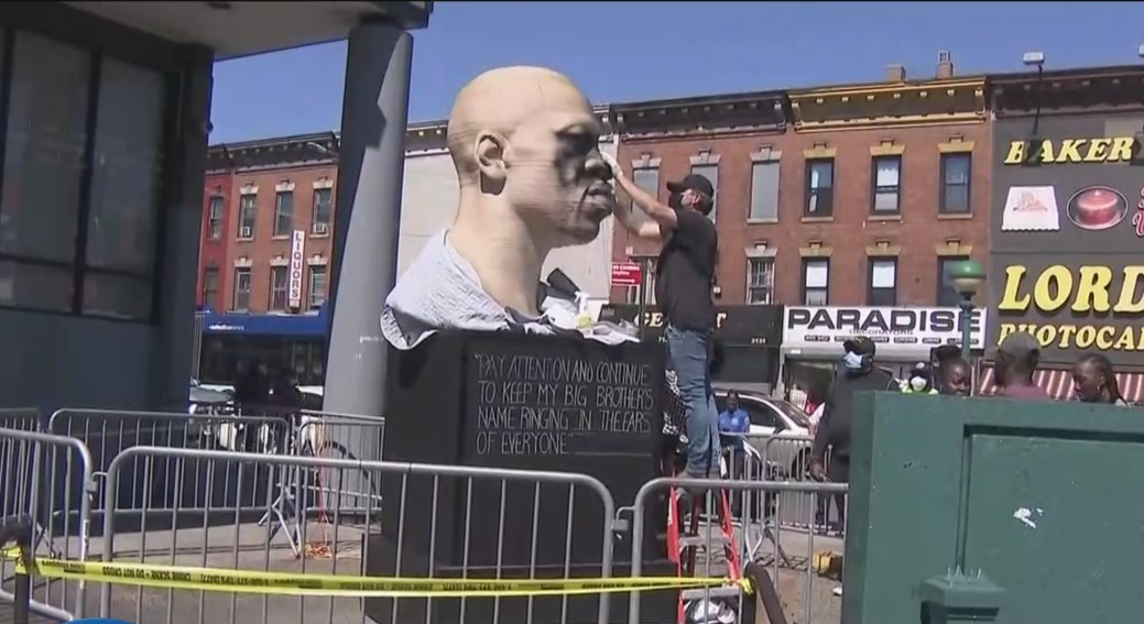 Residents fume after George Floyd statues vandalized in Brooklyn