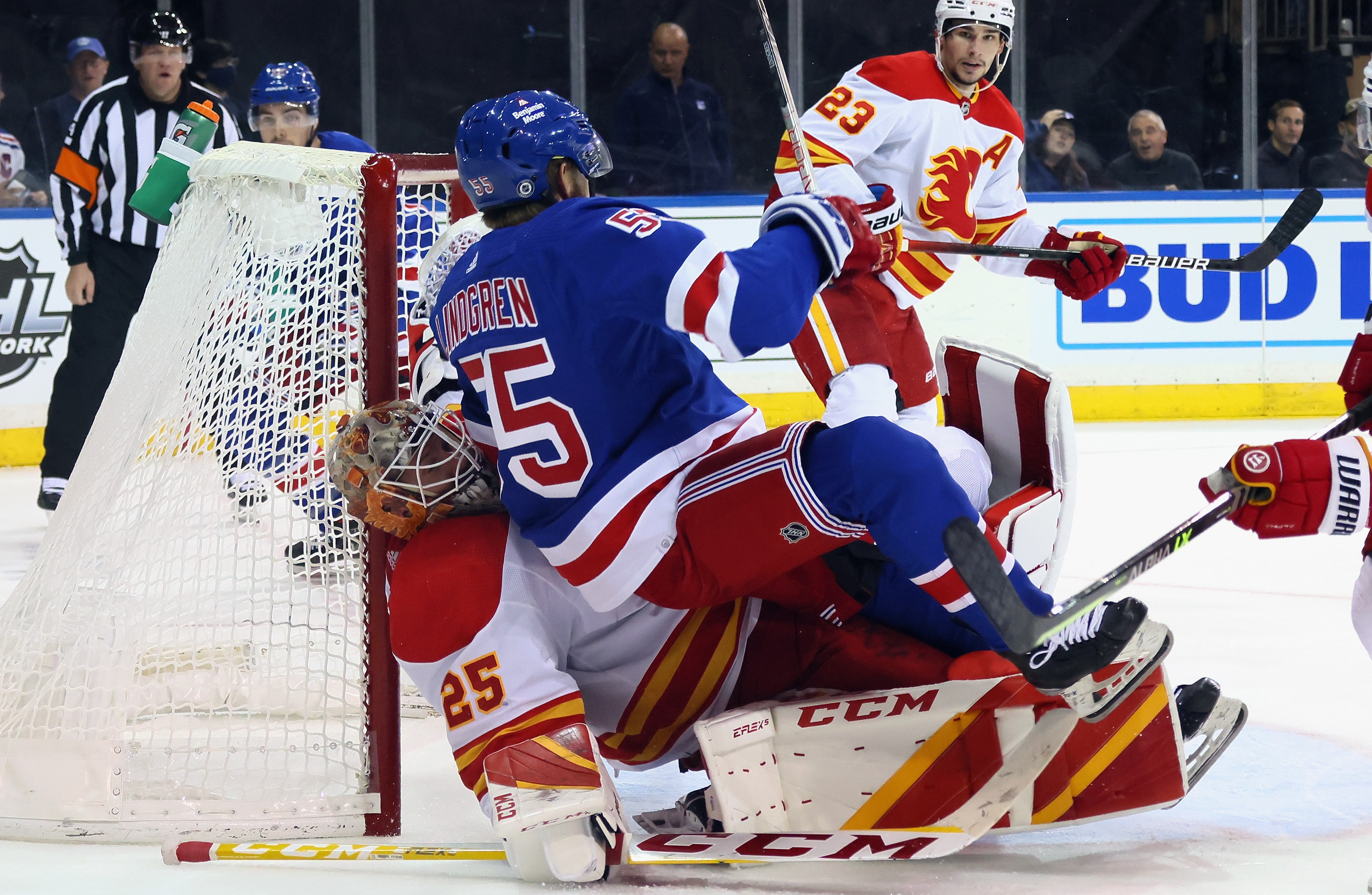 Flames Dominate, End Rangers’ Win Streak At 4