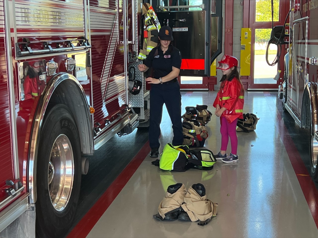 6-Year-Old Girl Meets Her Hero, A Female Firefighter
